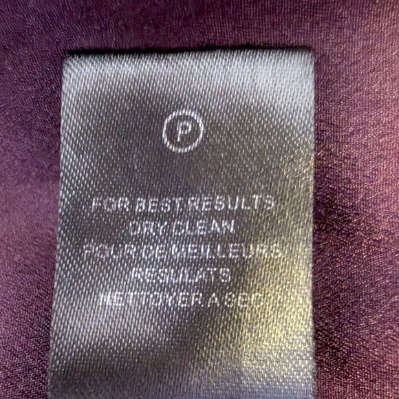 Halston Heritage | Cotton & Silk Syrah Burgundy Stripe Seam Mini Dress | Size 8 - Picture 12 of 15